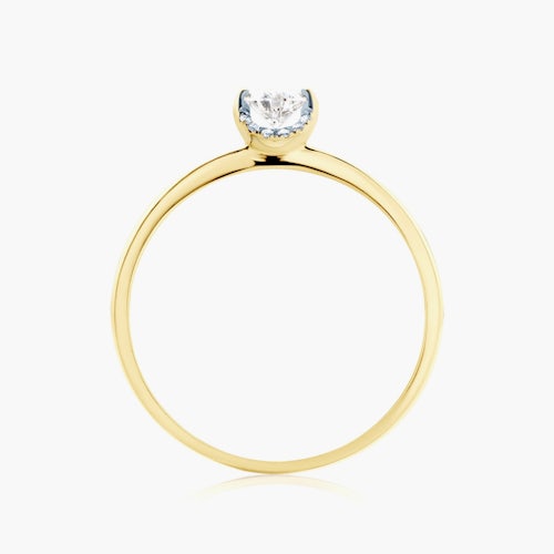 Pierścionek zaręczynowy SAVICKI: złoty, diament